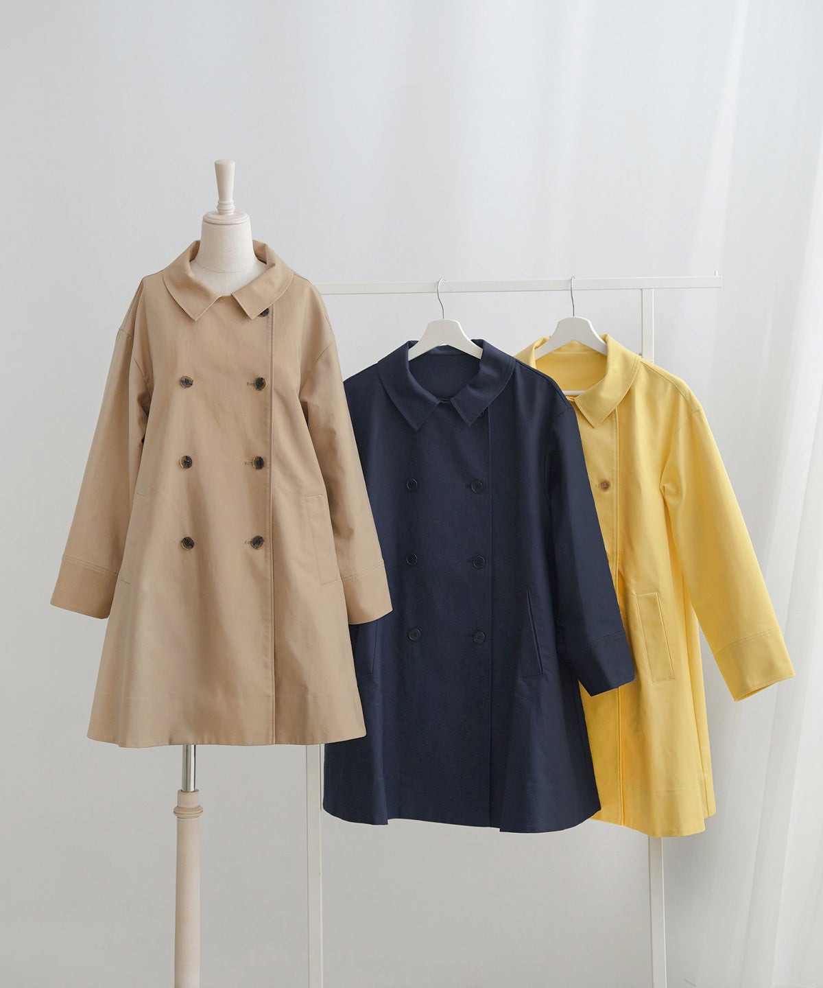 アウター 秋冬 オフィス 大人可愛い 上品 きれいめ 大人カジュアル フェミニン ジョイントスペース バックリボンコットンコート Liala×PG