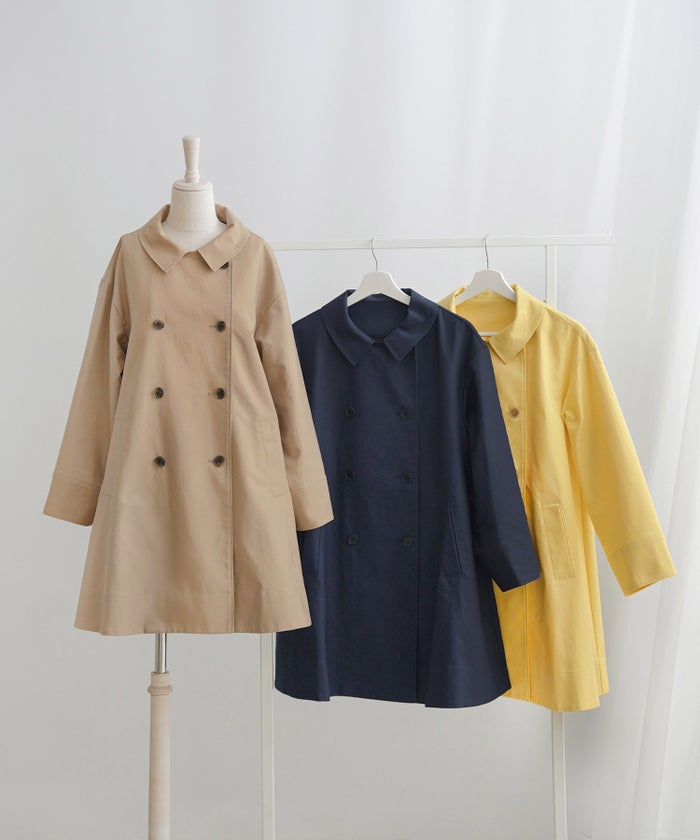 アウター 秋冬 オフィス 大人可愛い 上品 きれいめ 大人カジュアル フェミニン ジョイントスペース バックリボンコットンコート Liala×PG