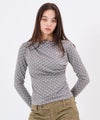 デザイン/ロンT/刺繍入り ドレープロングスリーブTシャツTINA：JOJUNTINA：JOJUN