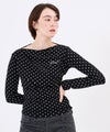 デザイン/ロンT/刺繍入り ドレープロングスリーブTシャツTINA：JOJUNTINA：JOJUN