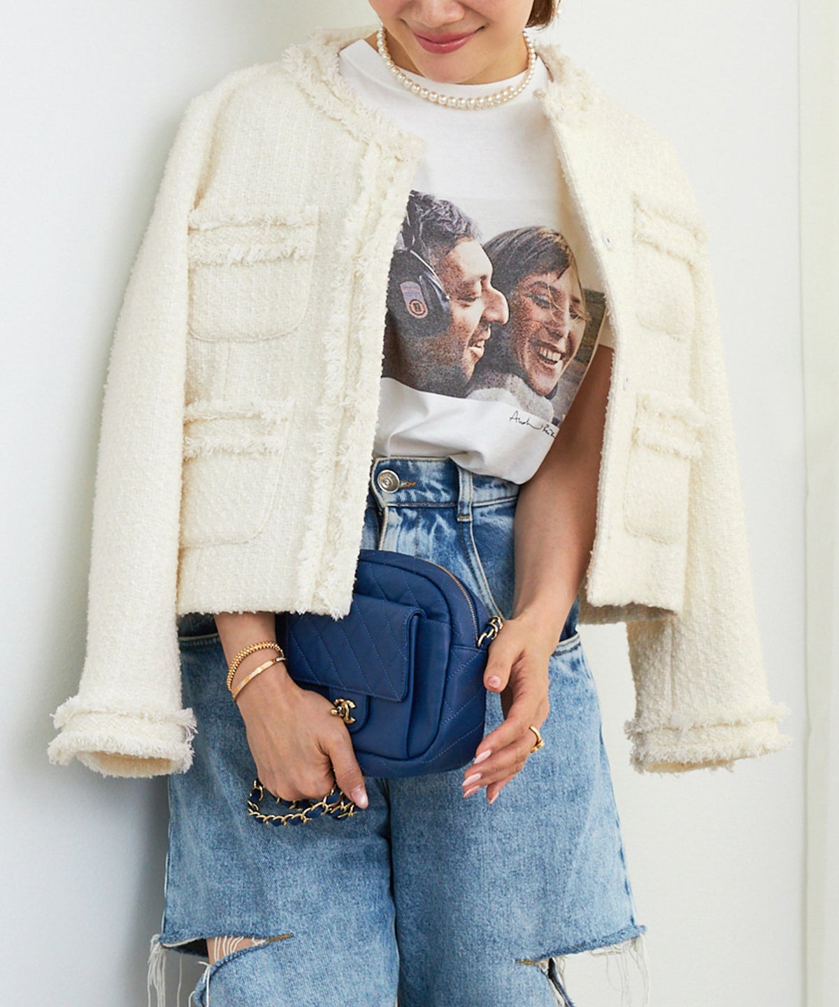 レディース アウター 秋冬 大人可愛い 上品 きれいめ フェミニン エレガント ジョイントスペース ツイードJKT Liala×PG