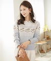 ニット トップス ノルディック柄 木馬 親子 おそろい 秋 冬 可愛い カジュアル フェミニン 木馬柄 ノルディック ニット le reve vaniller