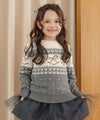 ニット トップス ノルディック柄 木馬 親子 おそろい 秋 冬 可愛い カジュアル フェミニン vaniller kids 木馬柄 ノルディック ニット le reve vaniller