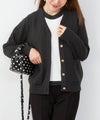 手洗い可 大人カジュアル 可愛い 上品 きれいめ オフィス フェミニン 春 秋冬 着回し ジョイントスペース バイカラーVCDニットアンサンブル Liala×PG