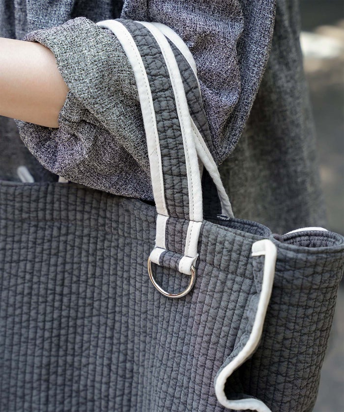 ラッフル ヌビ バッグ スタンダード アイボリー チャコール ネイビー フリーサイズ ラッフルヌビバッグスタンダード HUIT