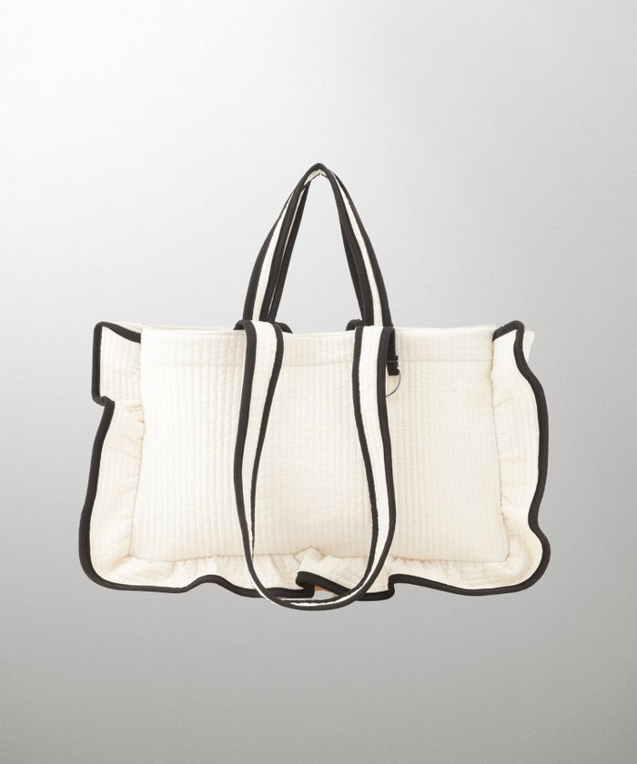ラッフル ヌビ バッグ Large アイボリー チャコール ネイビー フリーサイズ ラッフルヌビバッグLarge HUIT