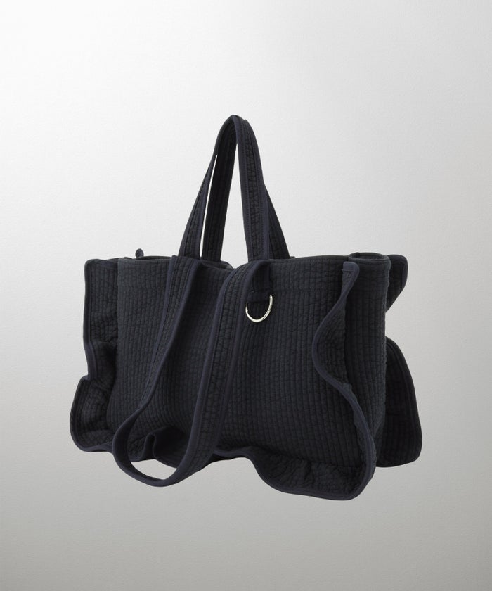 ラッフル ヌビ バッグ Large アイボリー チャコール ネイビー フリーサイズ ラッフルヌビバッグLarge HUIT