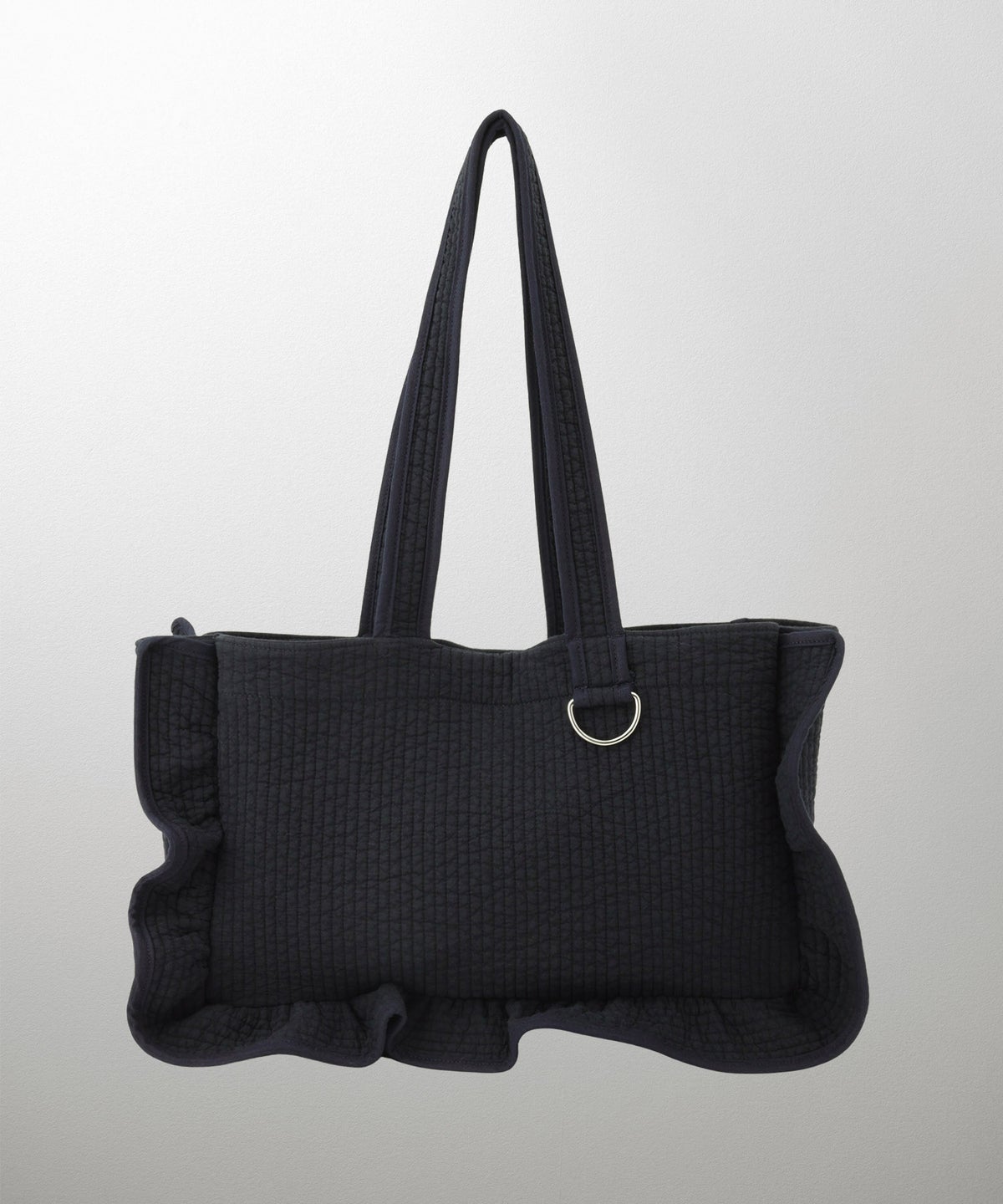 ラッフル ヌビ バッグ Large アイボリー チャコール ネイビー フリーサイズ ラッフルヌビバッグLarge HUIT
