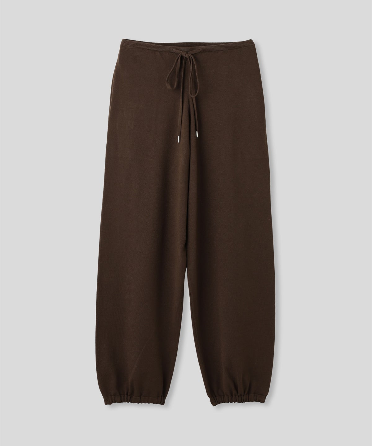 ニットパンツ バレルパンツ ドローストリング 旅行 リラックス ワイドパンツ キノザケイ