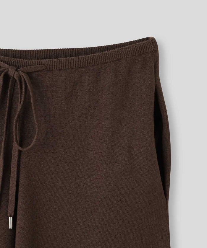 ニットパンツ バレルパンツ ドローストリング 旅行 リラックス ワイドパンツ キノザケイ
