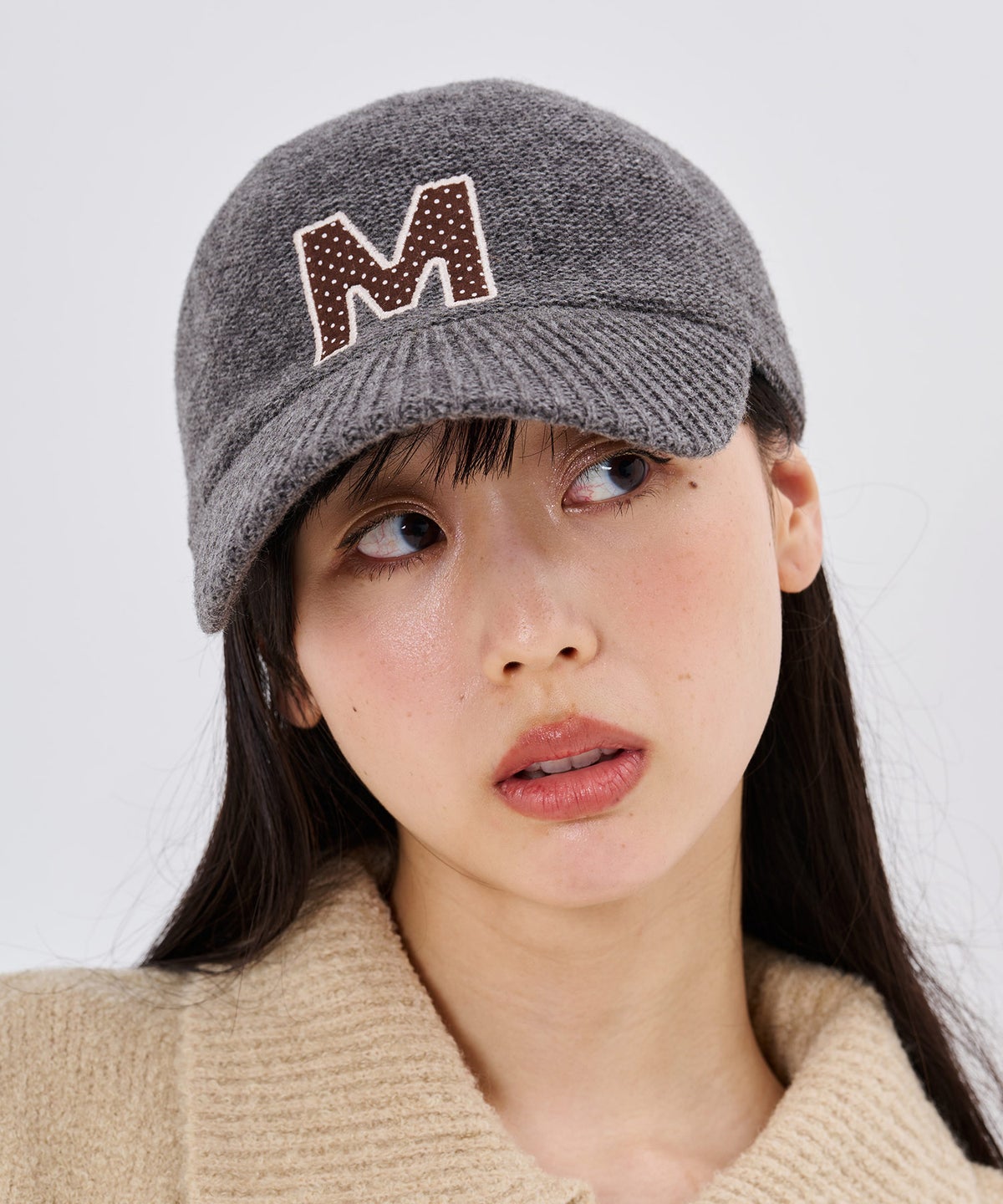 ニットキャップ/イニシャル/イニシャルパッチニットキャップTINA：JOJUN