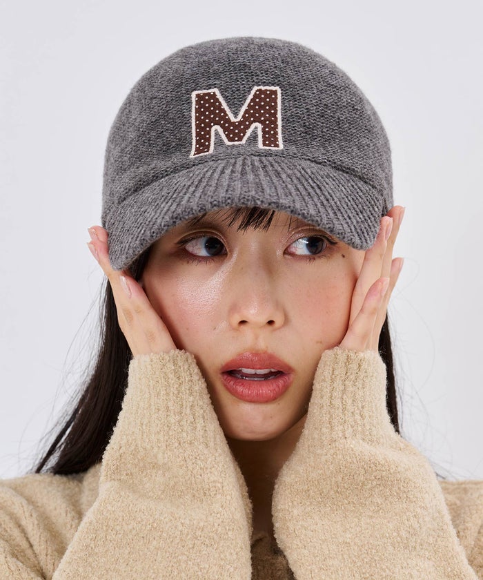 ニットキャップ/イニシャル/イニシャルパッチニットキャップTINA：JOJUN