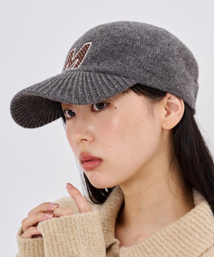 ニットキャップ/イニシャル/イニシャルパッチニットキャップTINA：JOJUN