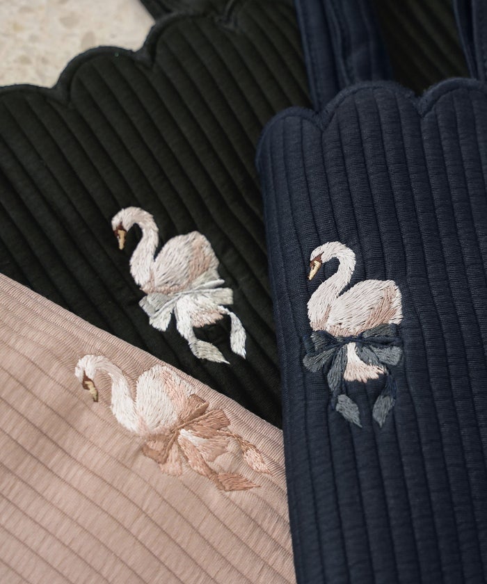 バッグ サブバッグ トートバッグ スワン 白鳥 習い事 ヌビ A4 きれいめ シンプル スワン 刺繍 ヌビ バッグ le reve vaniller