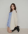 韓国 モード きれいめ 秋冬ニット 羽織り デート 通勤 高見え キノザケイ