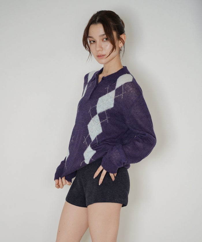 韓国 モード きれいめ ニットパンツ セットアップ 秋冬 デート 美脚 キノザケイ