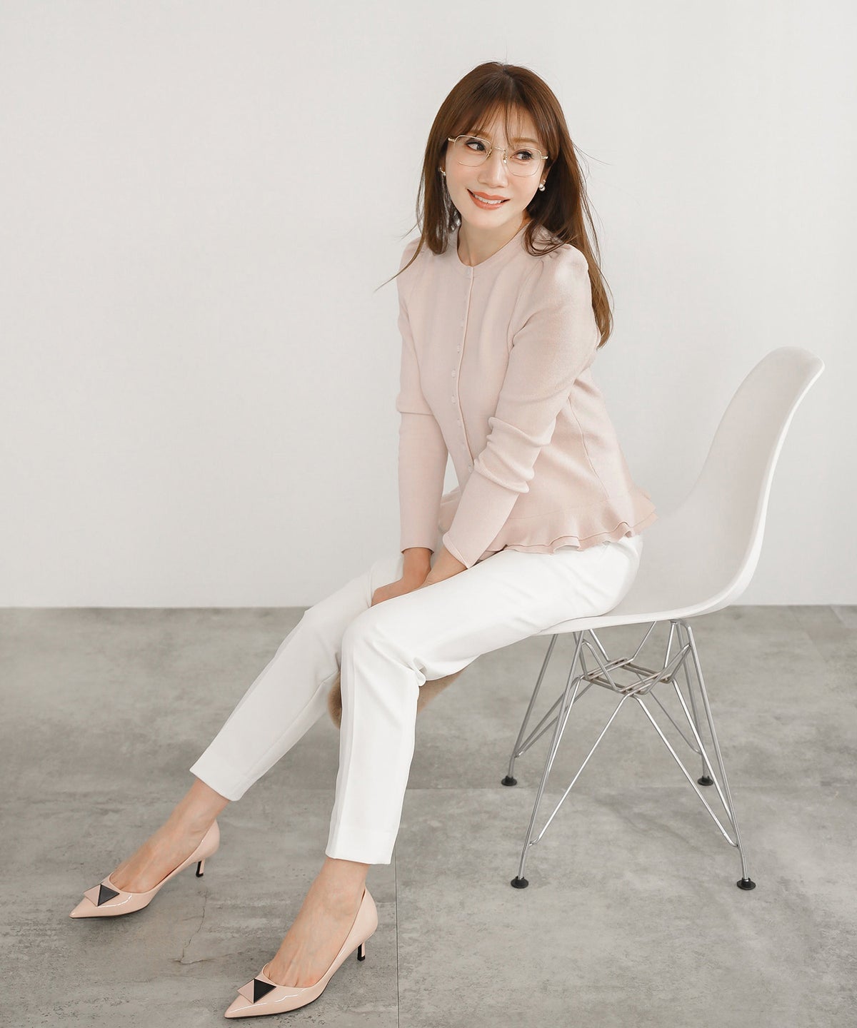 手洗い可 レディース 秋冬春 可愛い 上品 きれいめ オフィス 大人カジュアル フェミニン ジョイントスペース エコヴェロ 裾2段ラッフルCD Liala×PG