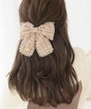 ヘアアクセサリー シュシュ リボン ツイード 上品 エレガント フェミニン ヘアレンジ ジョイントスペース ツイード リボン シュシュ le reve vaniller
